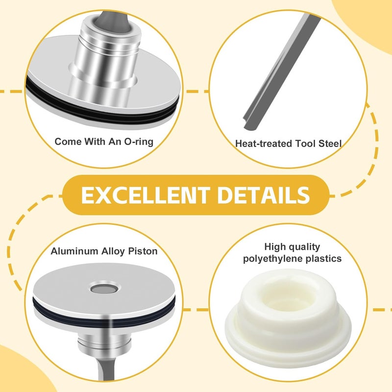 HLTIT 877-323 883-511 Piston Driver & Piston Bumper Kit Fit for Hitachi NR83A, NR83A2, NR83A2(S) Air Nailer - Replaces 877323, 885-915, 878-303, 878-649, 877-376 (6 Pack) - Image 3